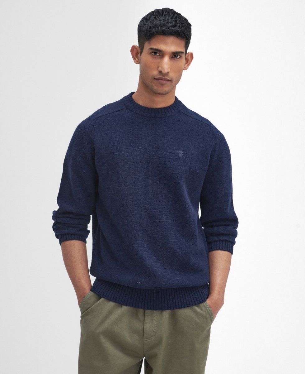 Barbour Grangetown Crew Neck Jumper | Classic Navy