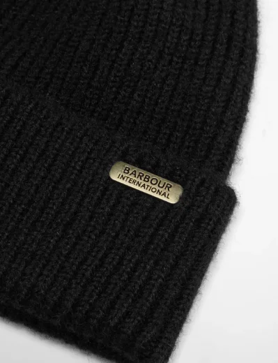 Barbour International Pendle Beanie & Scarf Gift Set | Black