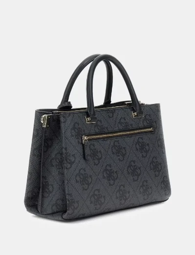 Guess Women's Erenia 4G Logo Handbag | Coal