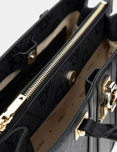 Guess Women's Erenia 4G Logo Handbag | Coal