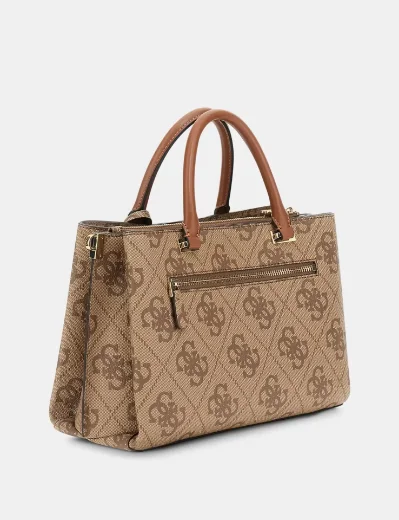 Guess Women's Erenia 4G Logo Handbag | Brown