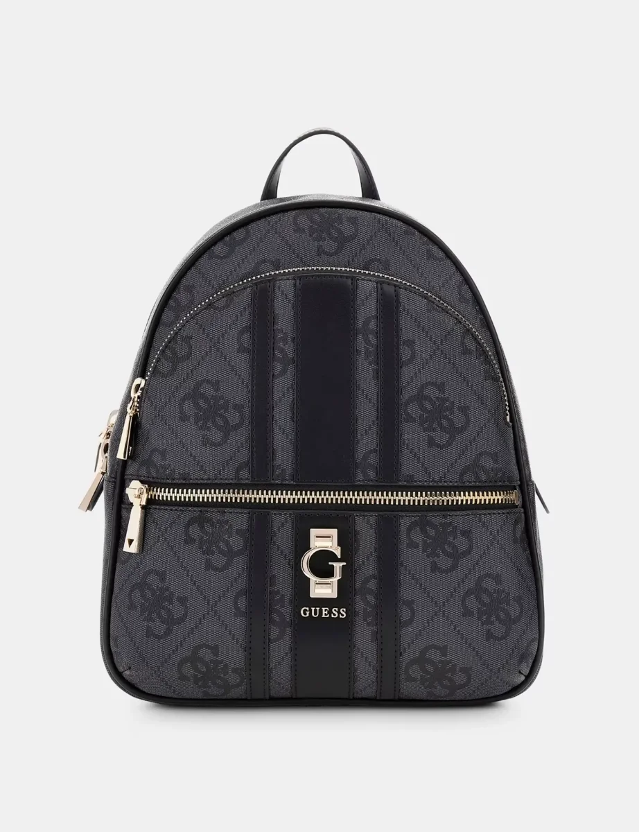 Guess Women's Erenia 4G Logo Backpack / Coal