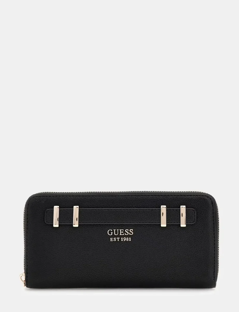Guess Women's Gregoria Large Zip-Around Purse / Black