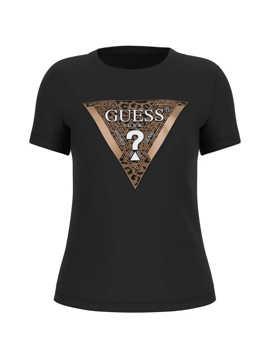 Guess Leo Triangle T-Shirt | Black