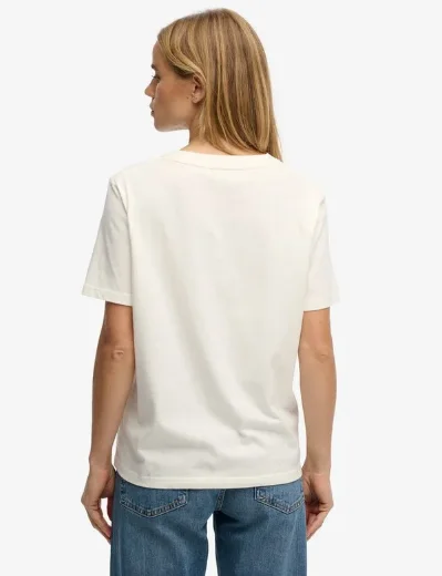 Superdry Luxe Casual Relaxed T-Shirt | Cream