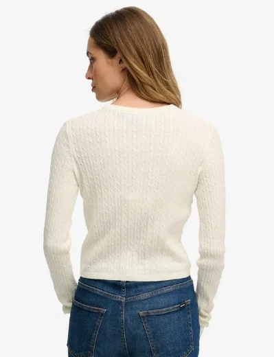 Superdry Light Weight Essentials Cardigan | Off White