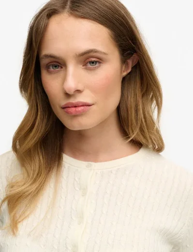 Superdry Light Weight Essentials Cardigan | Off White