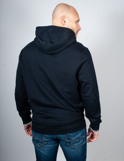 Fred Perry Tipped Hooded Sweat | Navy 