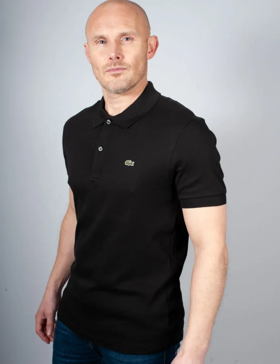 Lacoste Regular Fit Pima Cotton Polo Shirt / Black