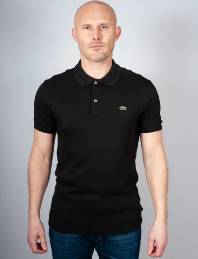 Lacoste Regular Fit Pima Cotton Polo Shirt / Black