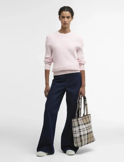 Barbour Women's Hartland Crew Knitted Jumper | Pink