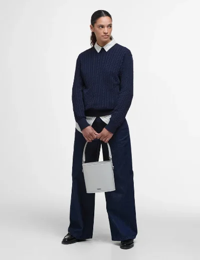 Barbour Women's Hartland Crew Knitted Jumper | Navy