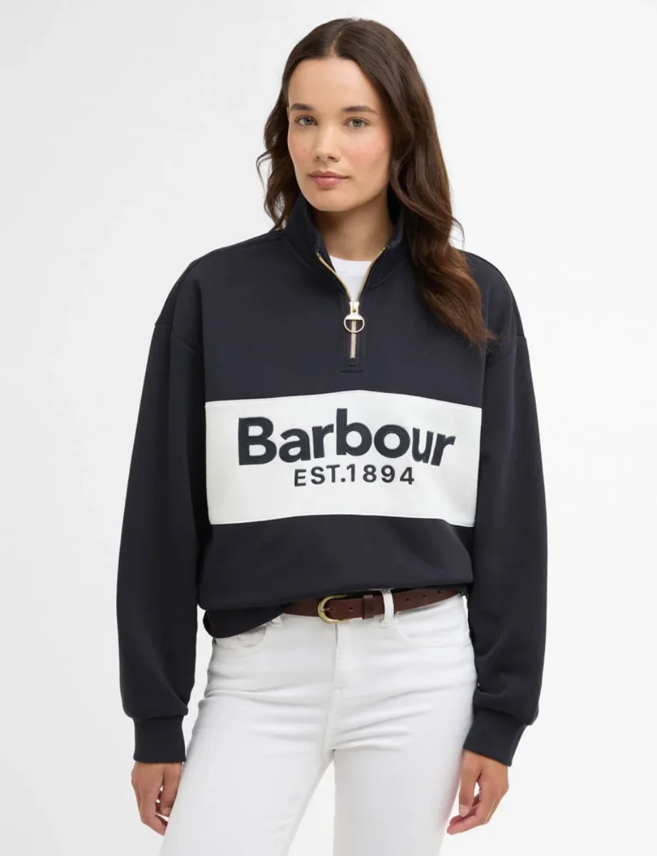 Barbour Women's Zaria Half Zip Sweat | Navy