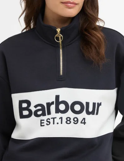 Barbour Women's Zaria Half Zip Sweat | Navy