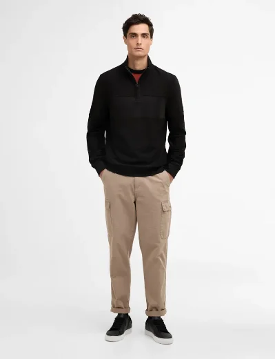 Barbour International Kaspian Quarter Zip Sweatshirt | Black