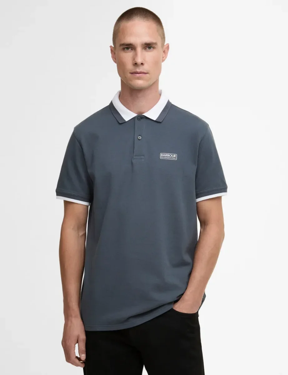 Barbour International Amped Polo | Storm Grey 