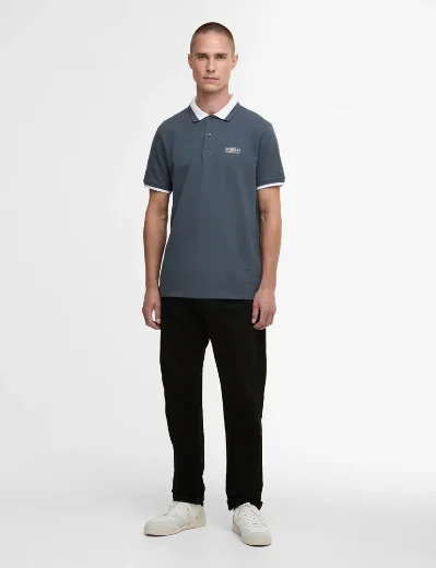 Barbour International Amped Polo | Storm Grey 