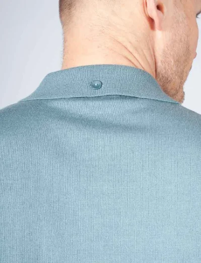 Fred Perry Cable Knit Polo Shirt | Stockport Blue