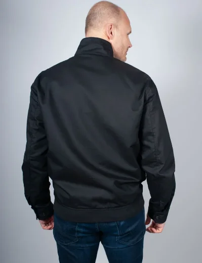 Fred Perry Twill Harrington Jacket | Black