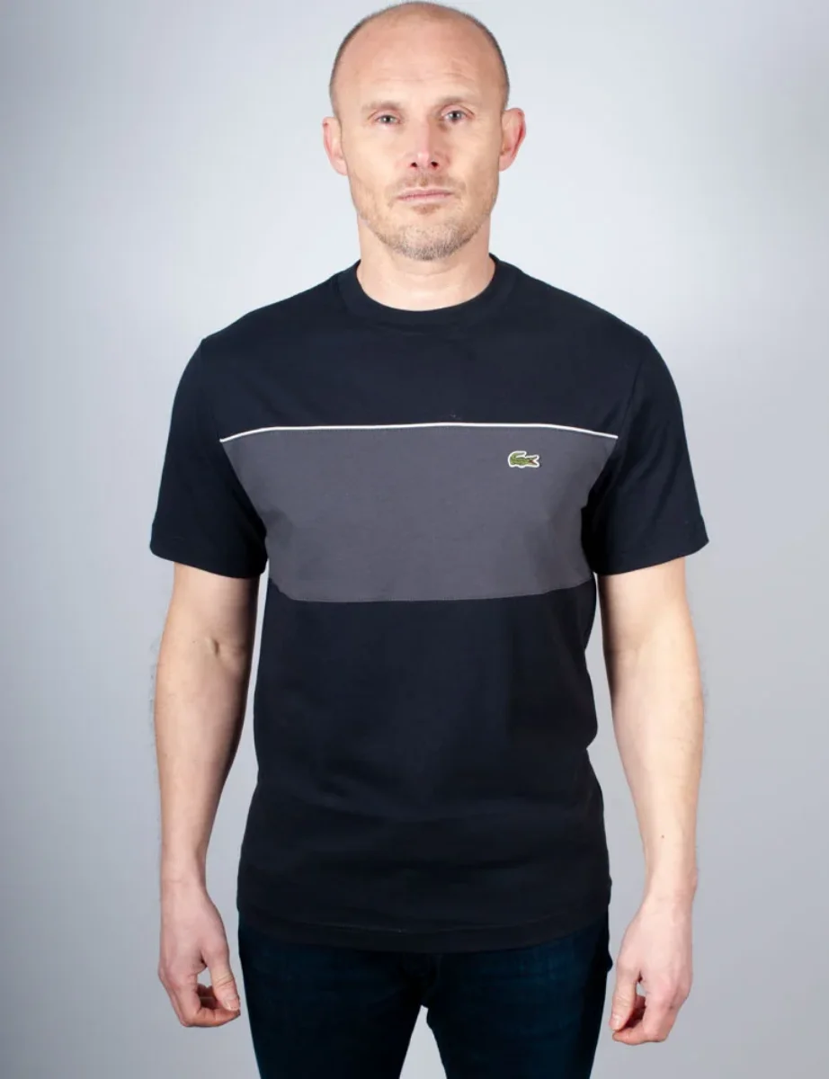 Lacoste Classic Fit Colour-Block T-Shirt | Black