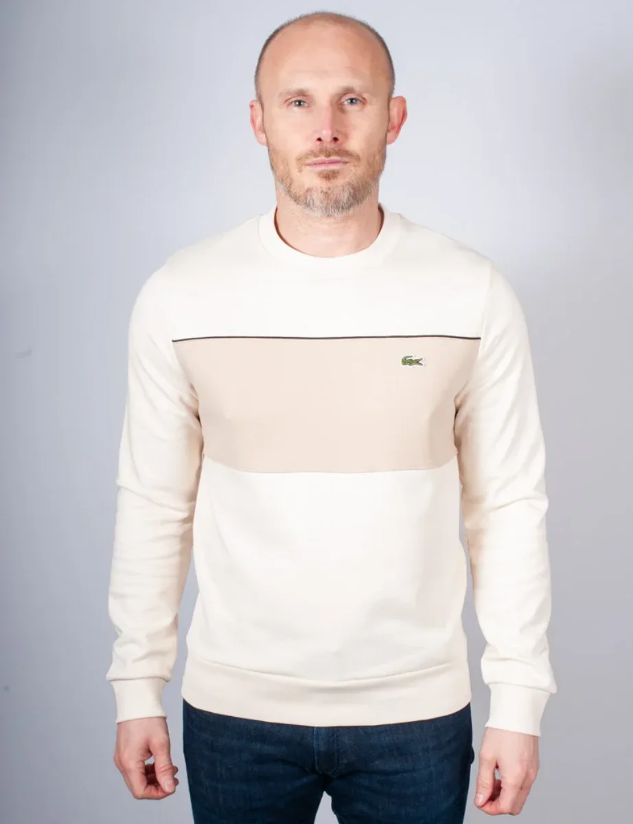 Lacoste Classic Fit Colour-Block Sweater | Beige