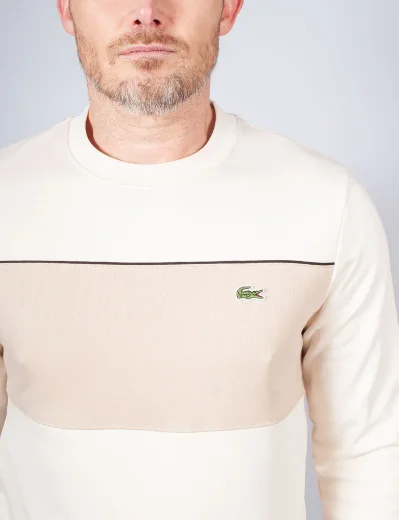 Lacoste Classic Fit Colour-Block Sweater | Beige