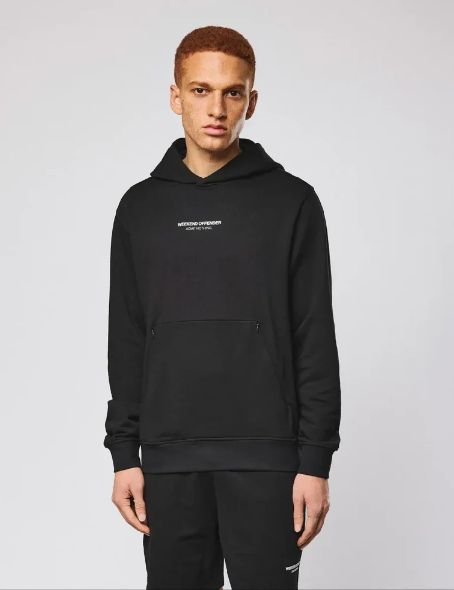 Weekend Offender Cobain Woan Hoodie | Black/Amazonite Green