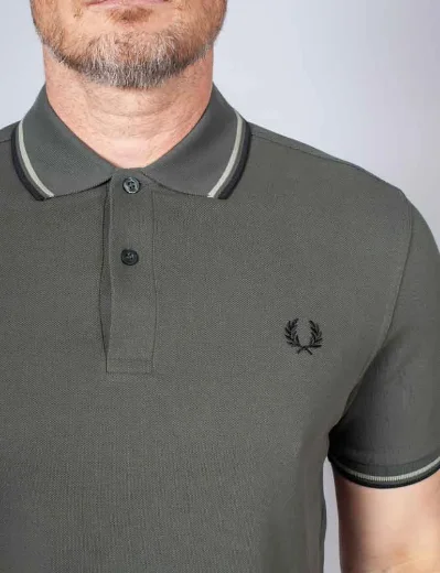 Picture of Fred Perry Twin Tipped Polo Shirt | Field Green 
