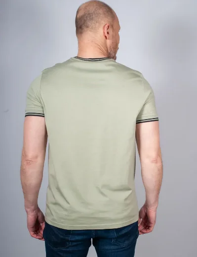Picture of Fred Perry Twin Tipped T-shirt | Seagrass/Black