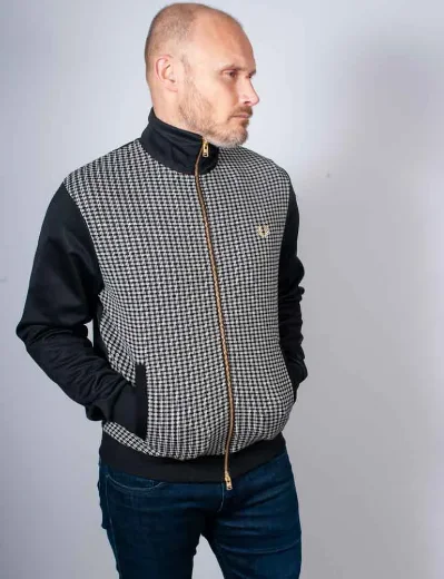 Picture of Fred Perry Knitted Front Track Jacket | Black