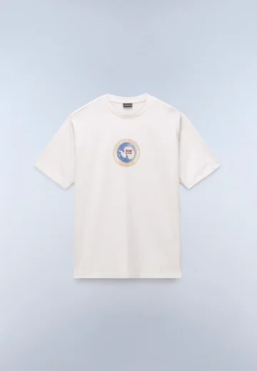 Picture of Napapijri Phos Short Sleeve T-Shirt | White Whisper
