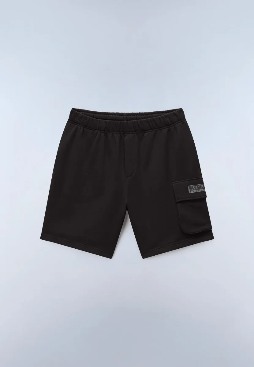 Picture of Napapijri Box Logo Sweat Cargo Shorts | Black