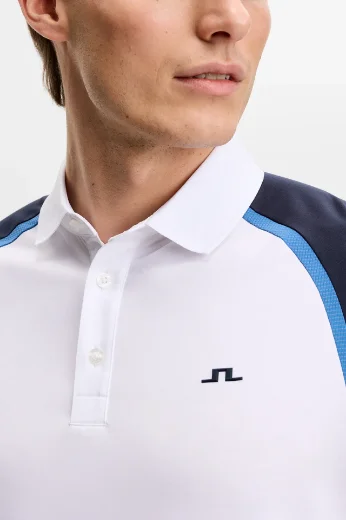 J Lindberg Bruce Polo Shirt | White/Navy