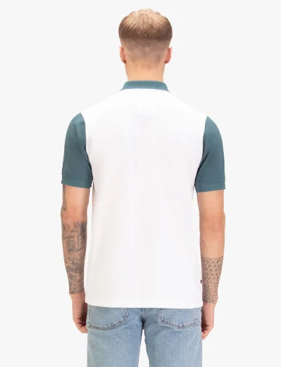 Picture of Luke 1977 Saddleworth Polo | White/Teal