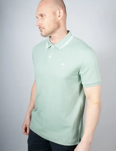 J.Lindeberg Joey Tipped Polo | Jade