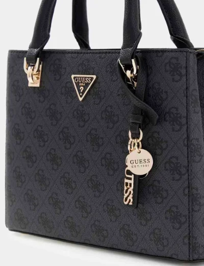 Guess Women's Noelle 4G Logo Small Handbag | Coal
