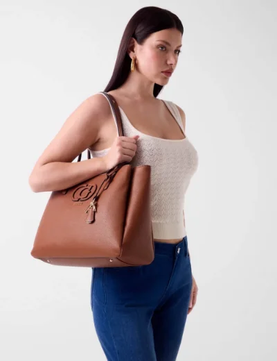 Guess Isola Logo Tote Bag / Brown