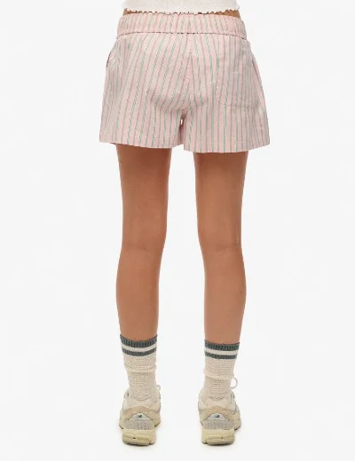 Superdry Cotton Stripe Elastic Short | Suffork Pink Stripe