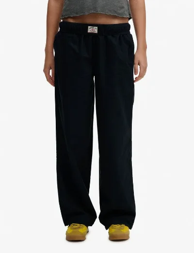 Superdry Cotton Linen Elastic Trouser / Navy