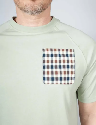 Aquascutum Active Raglan Pocket T-shirt | Sage Green