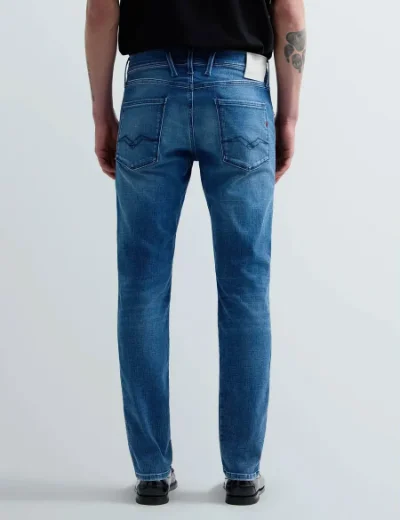 Replay HYPERFLEX MATRIX Anbass Slim-Fit Jeans / Mid Blue