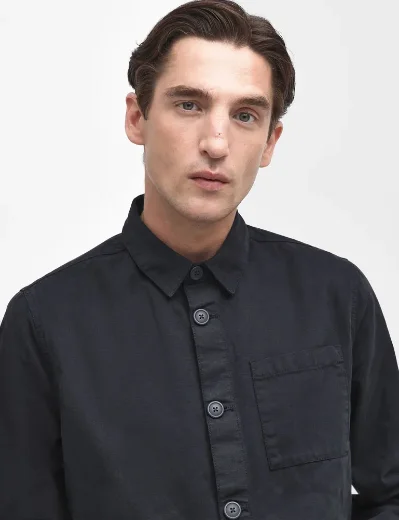 Barbour Washed Cotton Overshirt | Navy