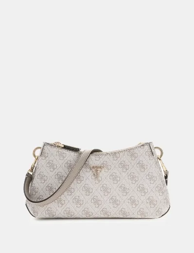 Guess Noelle 4G Logo Mini Crossbody | Beige multi