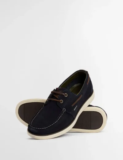Barbour Men's Rothley Boat Shoe | Navy Suede