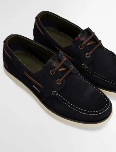 Barbour Men's Rothley Boat Shoe | Navy Suede