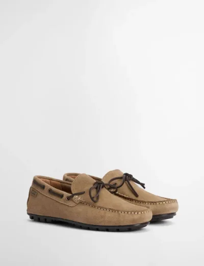 Barbour Men's Courage Driving Shoe | Taupe Suede