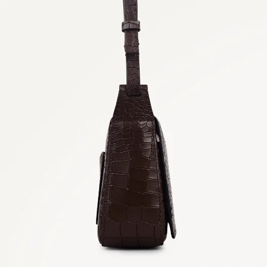 Picture of Radley Westwell Lane Small Flapover Cross Body Bag | Oak Croc