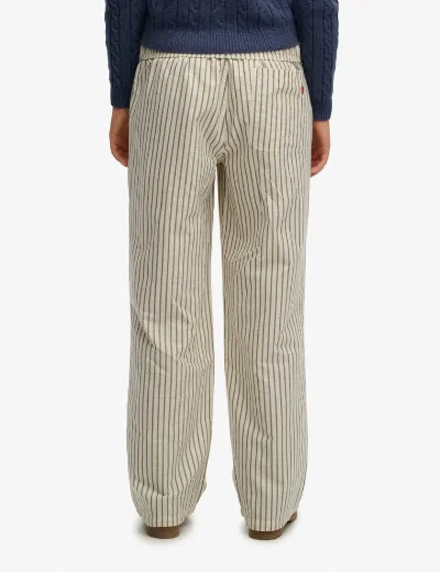 Picture of Superdry Cotton Stripe Elastic Trouser | Navy Stripe