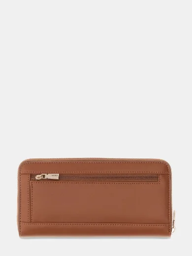Guess Janie Large Zip Around Purse | Brown