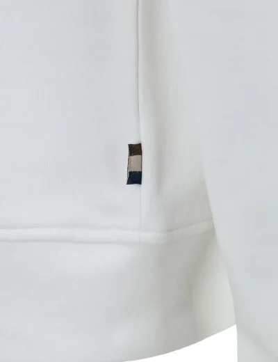 Aquascutum Half Zip Mock Neck Sweat | Cream